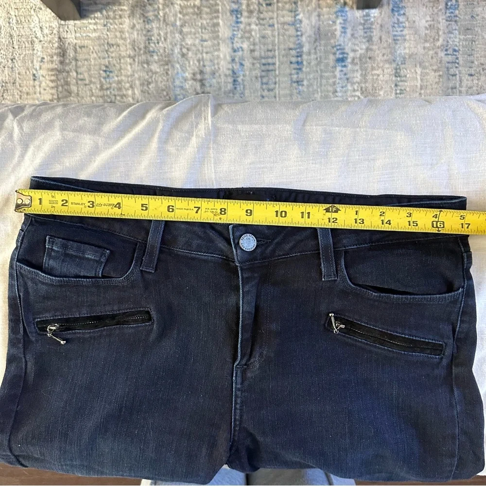PAIGE Jane Zip Dark Wash Skinny Jeans Size 31 Ankle Zip